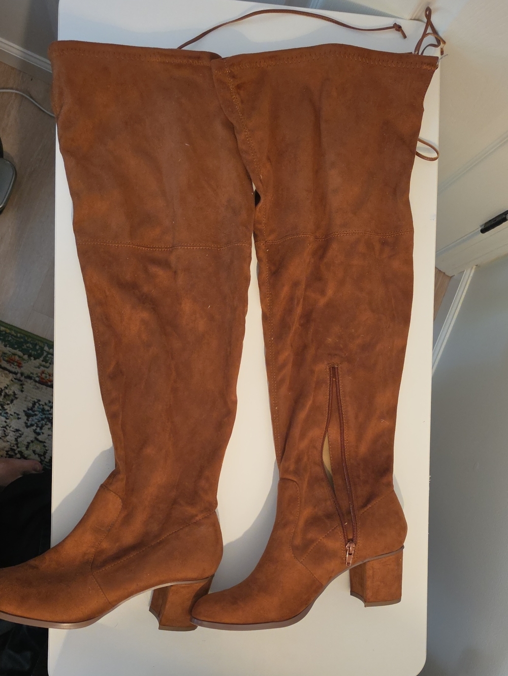 Fashion to Figure Chestnut Thigh High Boots 9W